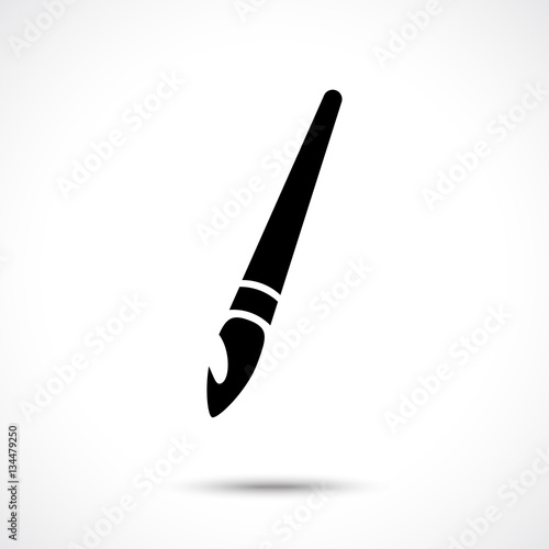 Paintbrush, pen icon isolated on white background.
