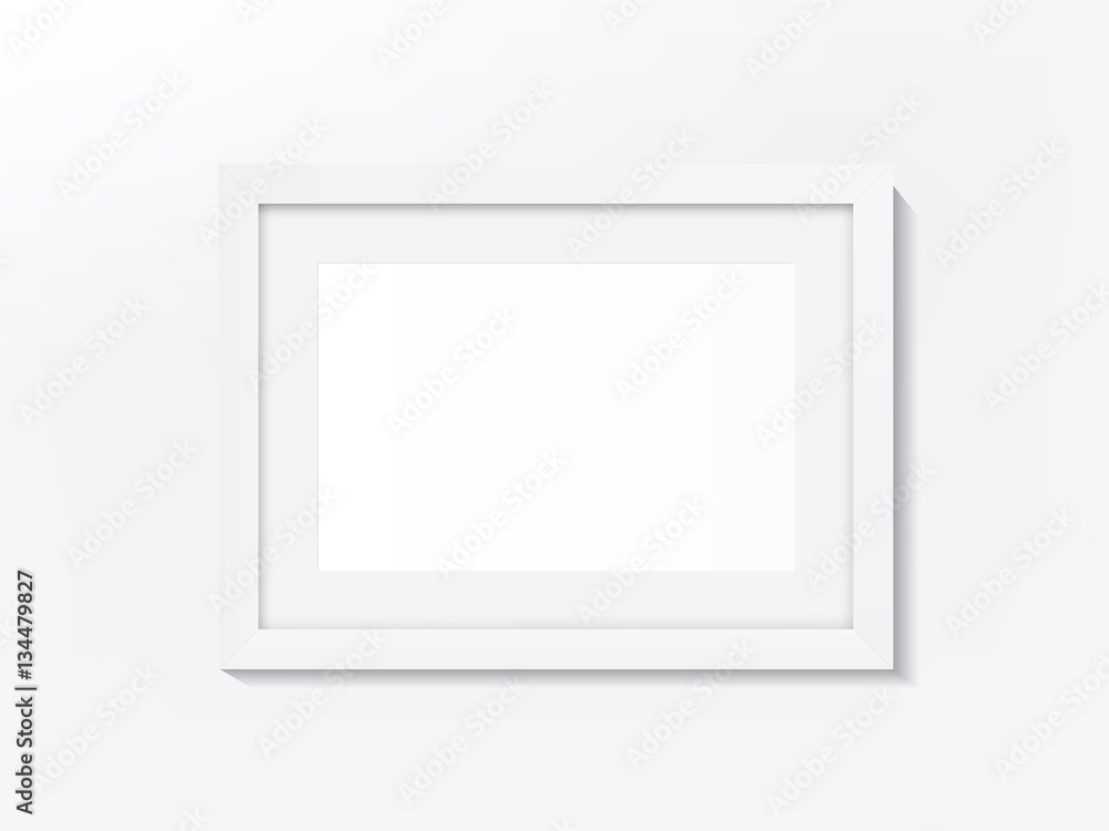 White Vector Frame on White Wall White Vector Frame on White Wall