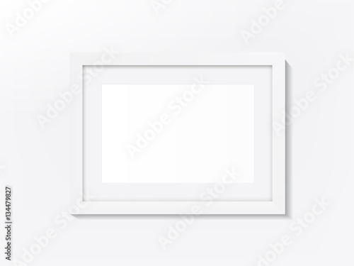 White Vector Frame on White Wall