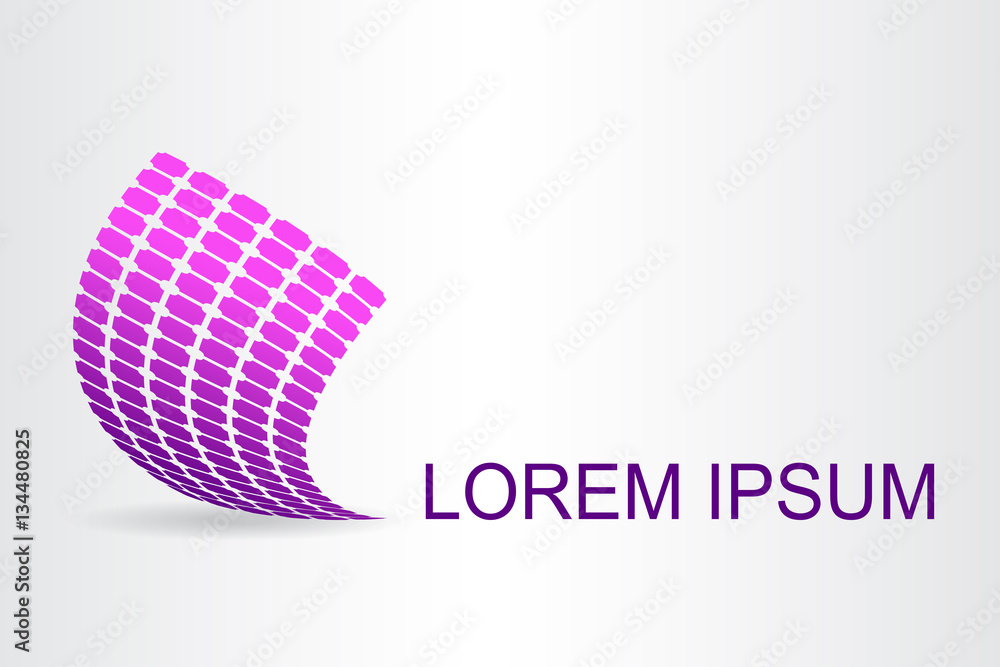 Logo stylized spherical surface with abstract shapes Logo stylized spherical surface with abstract shapes