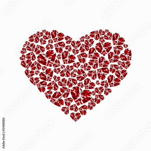Heart of shiny diamonds