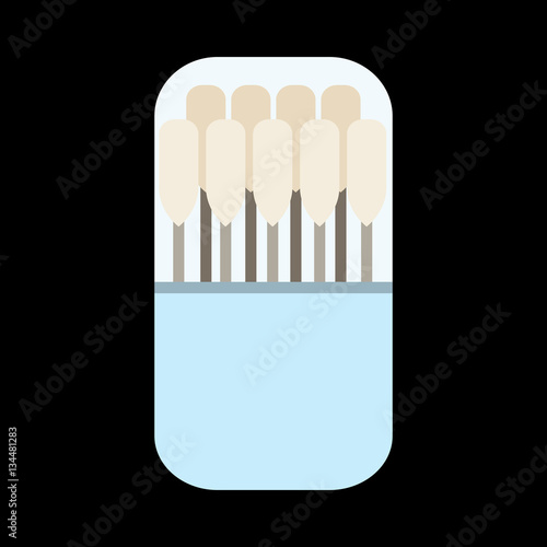 ear sticks flat icon