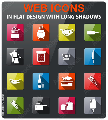 food and kitchen icon set
