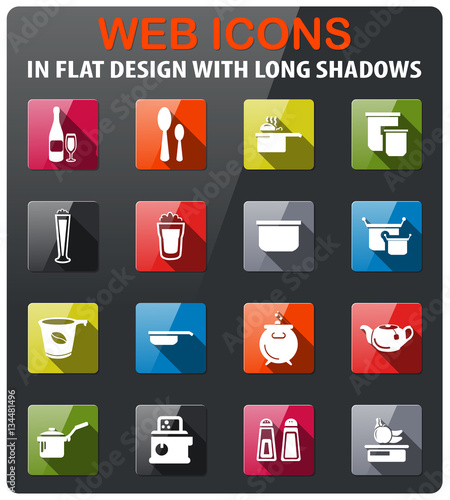 food and kitchen icon set