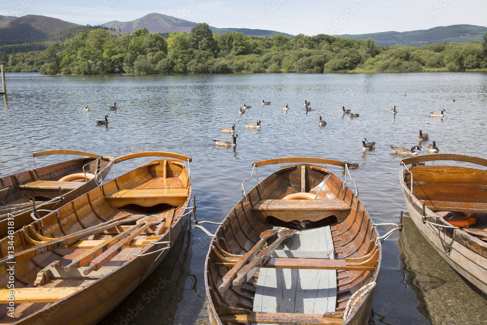 Rowing Boats on Derwent Water, Keswick, Lake District