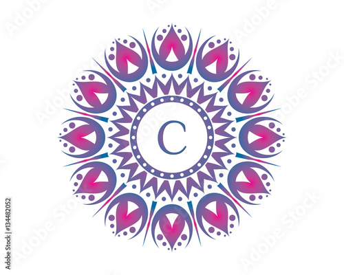 C Letter Abstract Ornament Logo