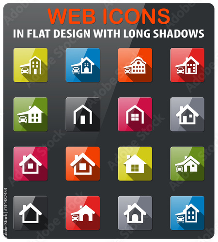 house type icon set