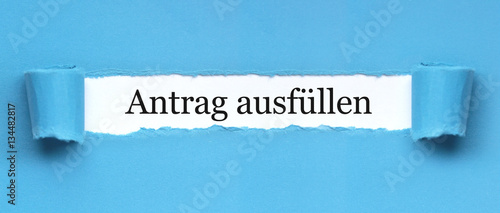 Antrag ausfüllen photo