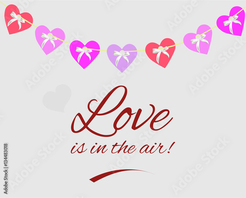 Vector card with hearts