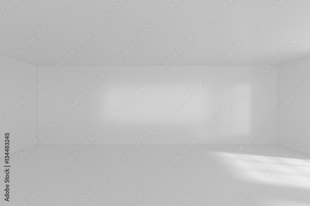 Fototapeta premium Empty room interior white background. 3d rendering.