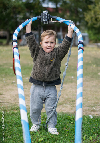 Boy with boom  photo