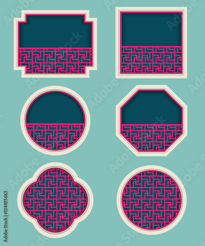 Abstract traditional chinese window pattern
