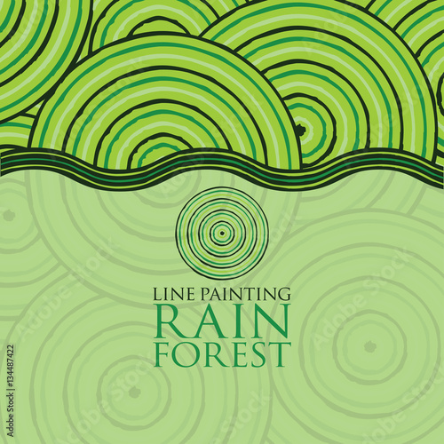 Line painting invite/ greeting card in vector format.