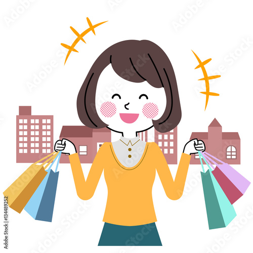 買い物　女性