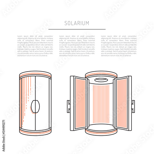 Equipment for tanning studios and beauty salons Solarium, tanning bed.