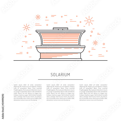 Equipment for tanning studios and beauty salons Solarium, tanning bed.