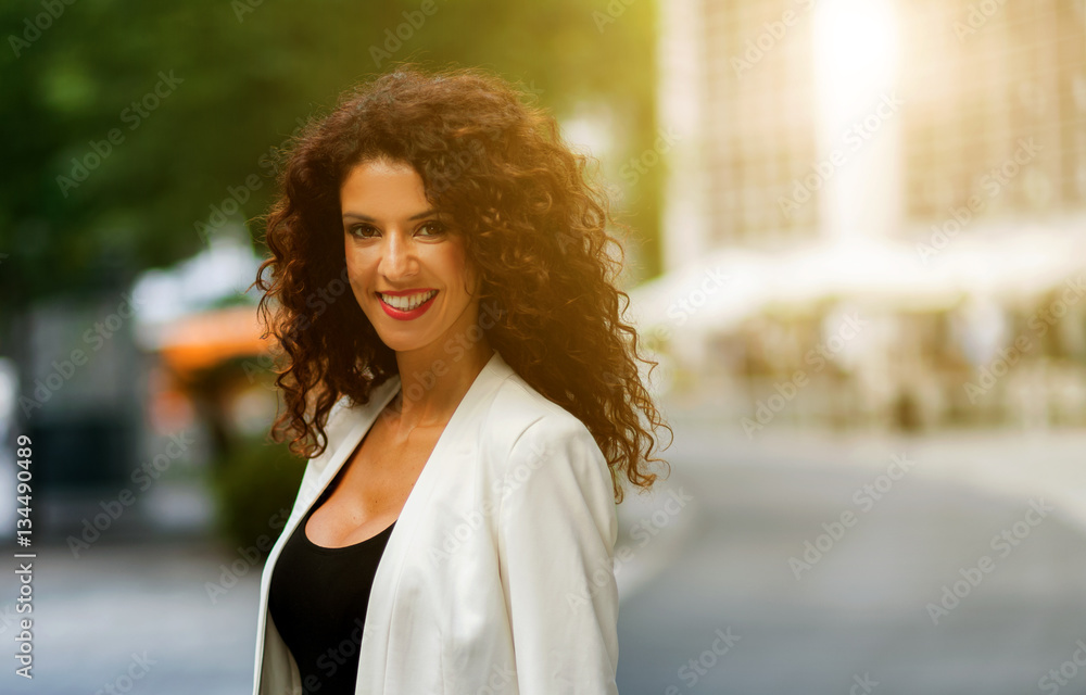 Beautiful businesswoman outdoor Beautiful businesswoman outdoor