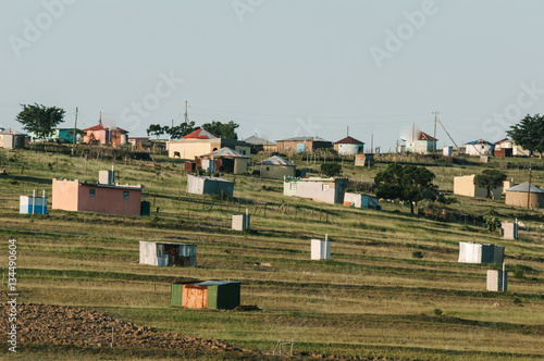 Shaft and tradional house in the soputhafrican transkei region, South Africa photo