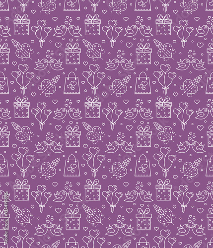 Valentine's Day seamless pattern