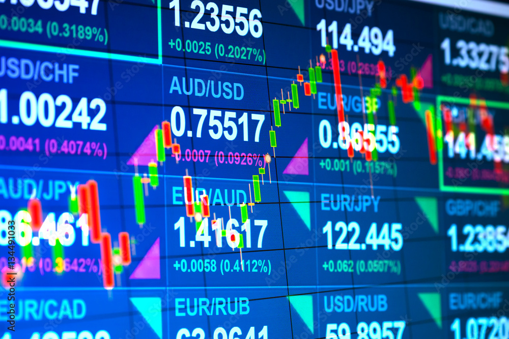 Obraz premium Abstract background stock indices and graphs
