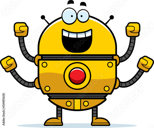 Celebrating Gold Robot