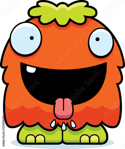 Hungry Cartoon Fluffy Monster