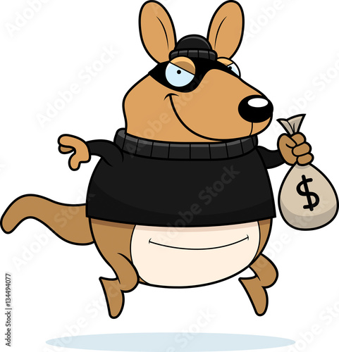 Cartoon Wallaby Burglar