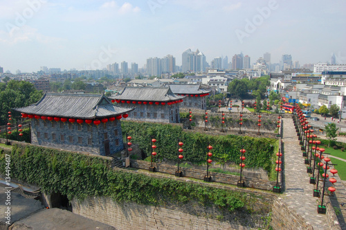 Zhonghua Gate (Gate of China), Nanjing, Jiangsu Province, China. It is the southern gate of Nanjing city. It is a the city gate with the most complex structure in the world.