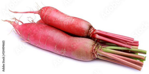 Closeup of red radish