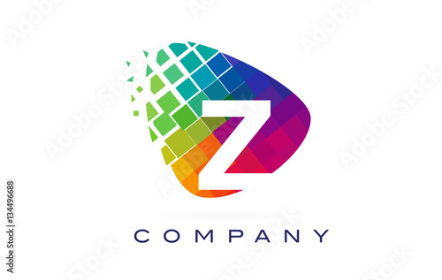 Free Download Letter Z Colourful Rainbow Logo Design. - GFXLoad