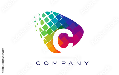 Free Download Letter C Colourful Rainbow Logo Design. - GFXLoad