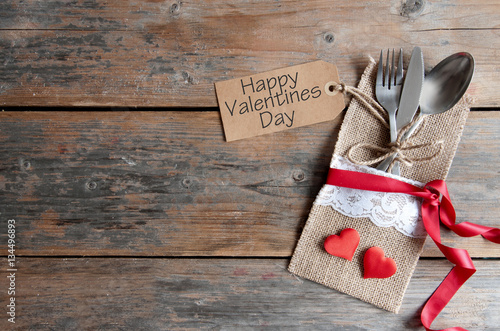 Happy valentines day romantic meal