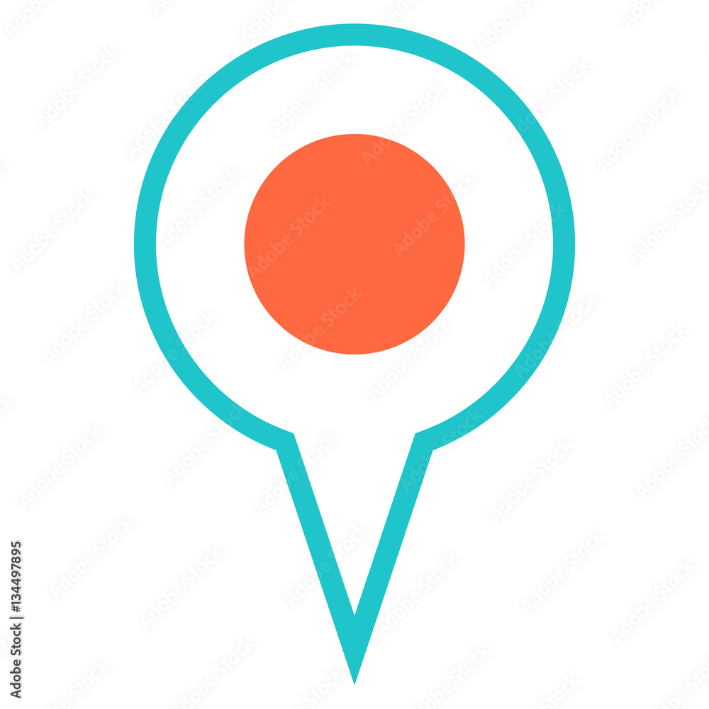 Map pin sign location icon marker point needle button Map pin sign location icon marker point needle button
