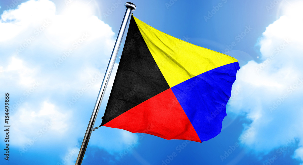Zulu maritime signal flag, 3D rendering Zulu maritime signal flag, 3D rendering