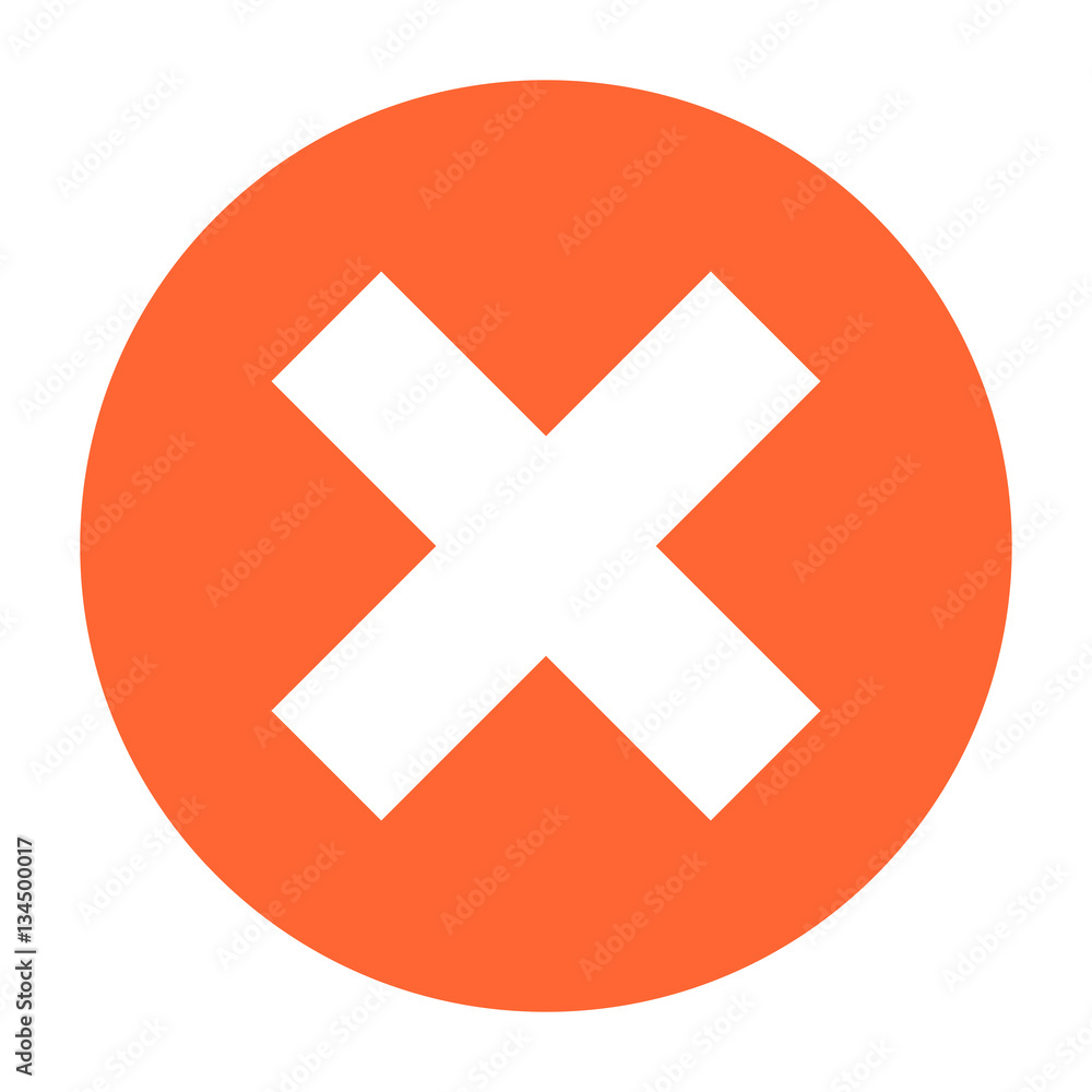 Flat delete icon circle remove sign exclusion button Flat delete icon circle remove sign exclusion button