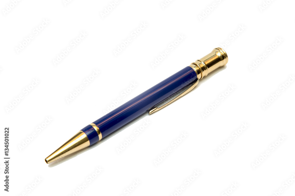 luxury gold pen isolated on white background luxury gold pen isolated on white background