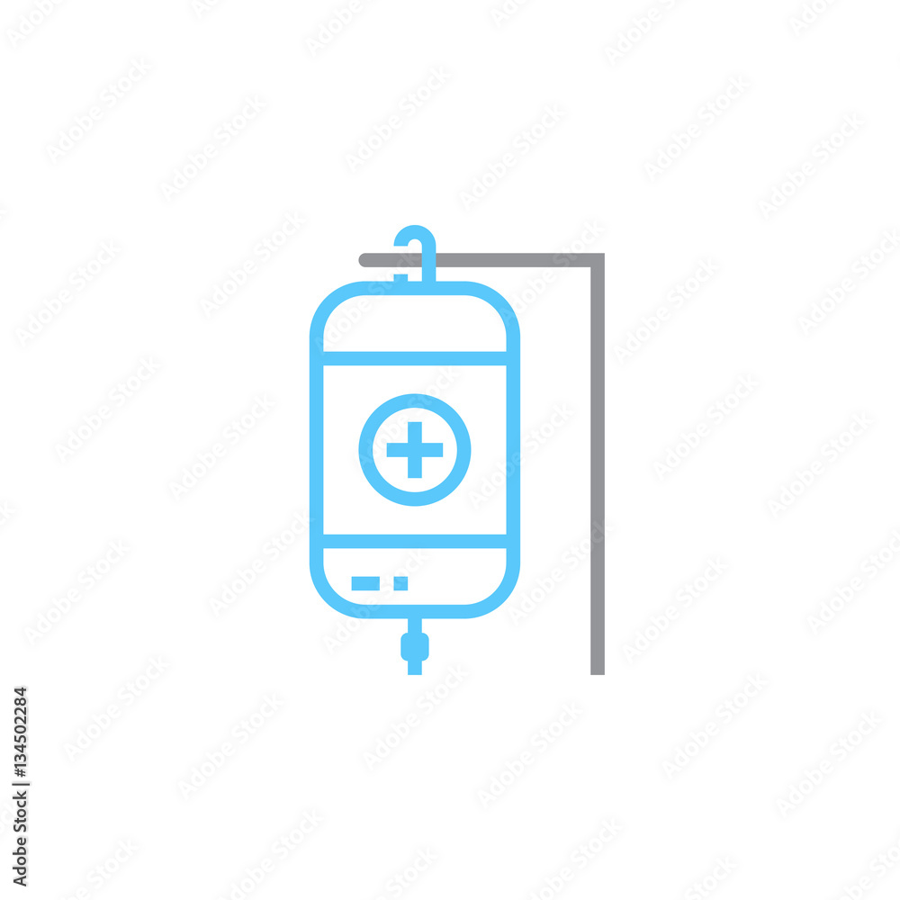 Medical Serum Dropper line icon, outline vector logo illustration, linear colorful pictogram isolated on white Medical Serum Dropper line icon, outline vector logo illustration, linear colorful pictogram isolated on white