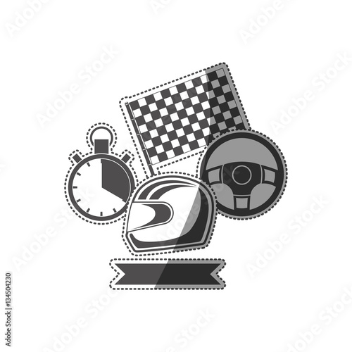 Racing motorsport symbol icon vector illustration graphic