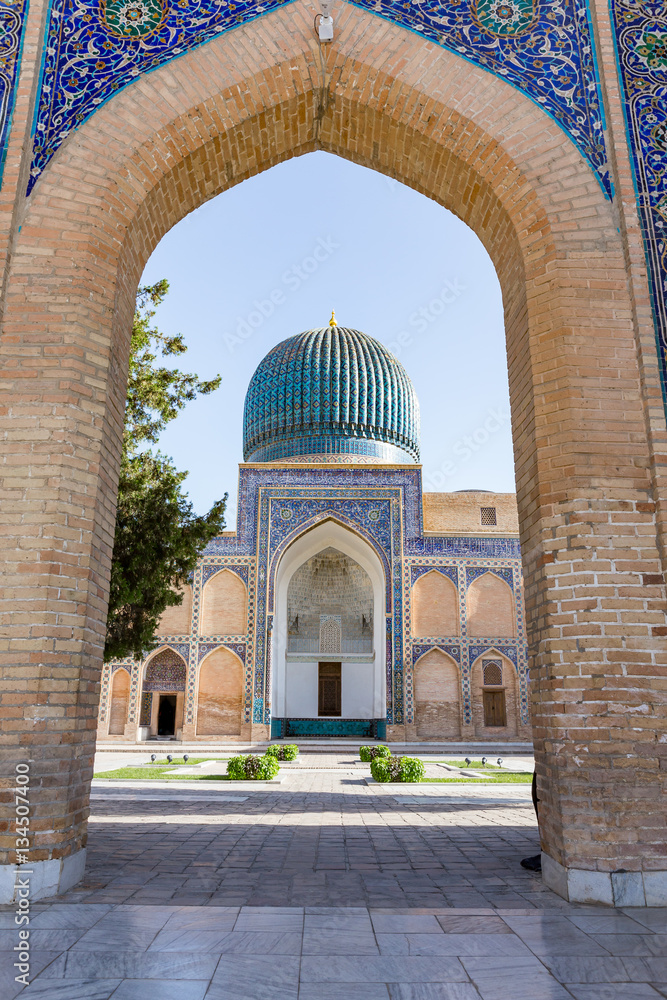Detail of Gur-E Amir Mausoleum, in Samarkand, Uzbekistan