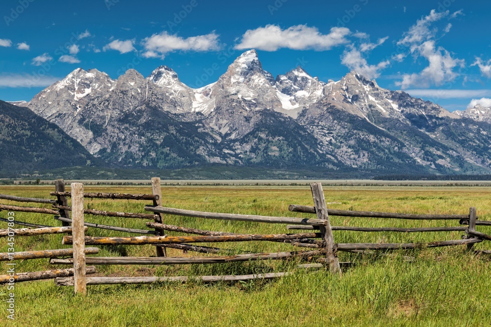 Tetons Landscape and Corral Fence