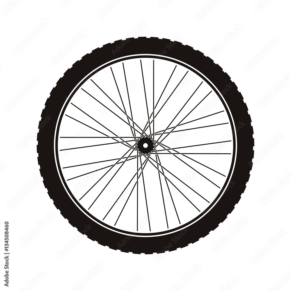 Bike wheel tire icon vector illustration graphic Bike wheel tire icon vector illustration graphic