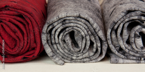 Фотография twisted woolen scarves, stoles