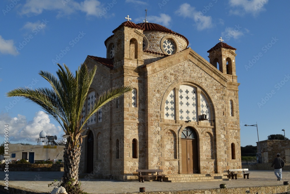 Church of St. George on the seashore in Peyia, Cyprus