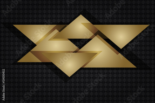 gold and black abstract background. advertising geometric banner.