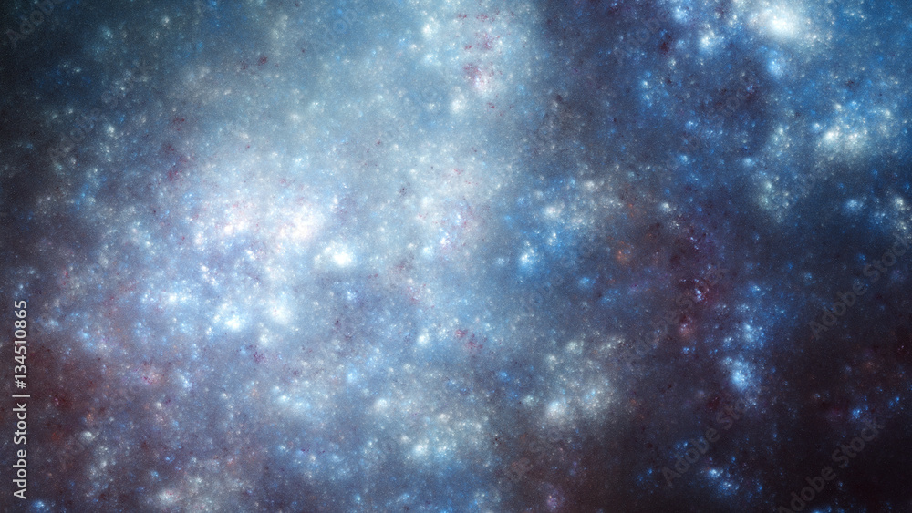 Fototapeta premium Night starry sky. Accumulation distant galaxies. 3D surreal illustration. Sacred geometry. Mysterious psychedelic relaxation pattern. Fractal abstract texture. Digital artwork graphic astrology magic