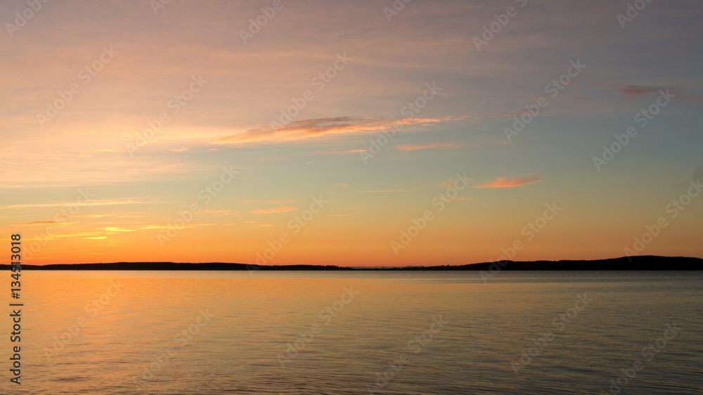 Sunset on Lake Onega