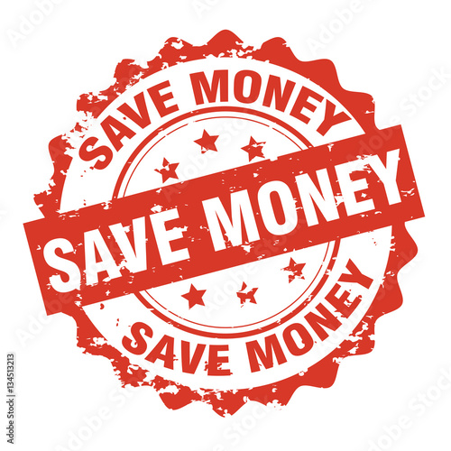 Save money rubber stamp vector photo