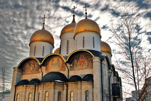 Moscow Kremlin. Dormition church. Color photo.