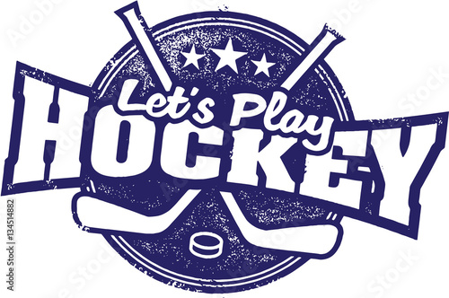 Lets Play Hockey Sports Stamp