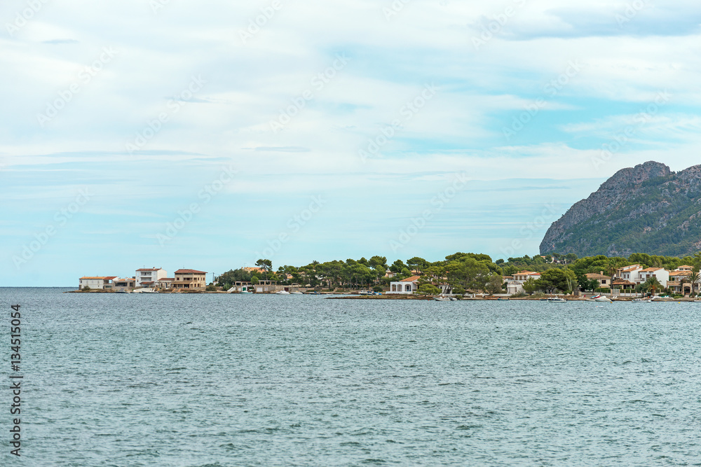 Coastline with houses in balearic sea. Coastline with houses in balearic sea.